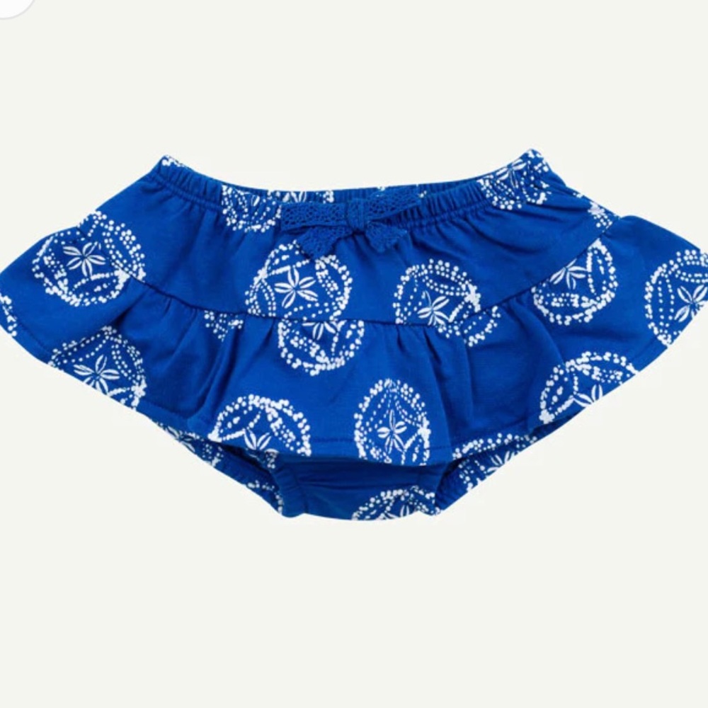 Oliver & Rain Blue Ruffle Bloomers, 3 months